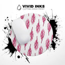 Crimson Feather Pattern// WaterProof Rubber Foam Backed Anti-Slip Mouse Pad for Home Work Office or Gaming Computer Desk