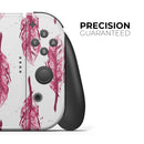 Crimson Feather Pattern // Skin Decal Wrap Kit for Nintendo Switch Console & Dock, Joy-Cons, Pro Controller, Lite, 3DS XL, 2DS XL, DSi, or Wii - Vinyl Skin Wrap for Nintendo Switch 2, OLED, Lite, Pro Controller, Wii & Classic Handhelds