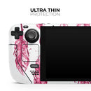 Crimson Feather Pattern // Full Body Skin Decal Wrap Kit for the Steam Deck handheld gaming computer