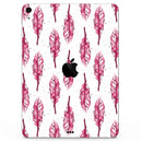Crimson Feather Pattern - Full Body Skin Decal for the Apple iPad Pro 12.9", 11", 10.5", 9.7", Air or Mini (All Models Available)