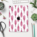 Crimson Feather Pattern - Full Body Skin Decal for the Apple iPad Pro 12.9", 11", 10.5", 9.7", Air or Mini (All Models Available)