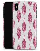 Crimson Feather Pattern - iPhone X Clipit Case