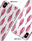 Crimson Feather Pattern - iPhone X Clipit Case