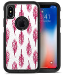 Crimson Feather Pattern - iPhone X OtterBox Case & Skin Kits