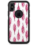 Crimson Feather Pattern - iPhone X OtterBox Case & Skin Kits