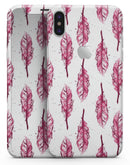 Crimson Feather Pattern - iPhone X Skin-Kit