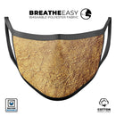 Crinkled Gold Foil - Made in USA Mouth Cover Unisex Anti-Dust Cotton Blend Reusable & Washable Face Mask with Adjustable Sizing for Adult or Child