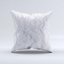 Crumpled White Paper Ink-Fuzed Decorative Throw Pillow