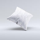 Crumpled White Paper Ink-Fuzed Decorative Throw Pillow