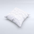 Crumpled White Paper Ink-Fuzed Decorative Throw Pillow