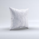 Crumpled White Paper Ink-Fuzed Decorative Throw Pillow