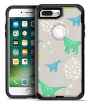 Curious Green and Blue Dinosaurs - iPhone 7 Plus/8 Plus OtterBox Case & Skin Kits