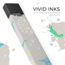 Curious Green and Blue Dinosaurs - Premium Decal Protective Skin-Wrap Sticker compatible with the Juul Labs vaping device