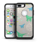 Curious Green and Blue Dinosaurs - iPhone 7 or 7 Plus Commuter Case Skin Kit