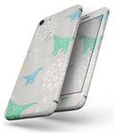 Curious Green and Blue Dinosaurs - Skin-kit for the iPhone 8 or 8 Plus