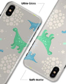 Curious Green and Blue Dinosaurs - iPhone X Clipit Case