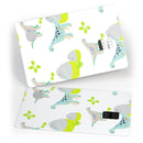 Curious Teal Dinosuar and Eggs - Premium Protective Decal Skin-Kit for the Apple Credit Card