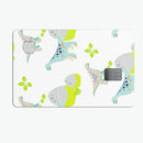 Curious Teal Dinosuar and Eggs - Premium Protective Decal Skin-Kit for the Apple Credit Card