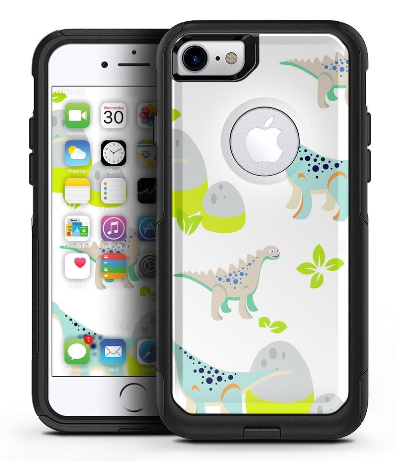 Curious Teal Dinosuar and Eggs - iPhone 7 or 8 OtterBox Case & Skin Kits