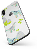 Curious Teal Dinosuar and Eggs - iPhone X Skin-Kit