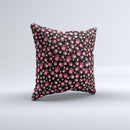 Cut Pink Paw Prints Ink-Fuzed Decorative Throw Pillow