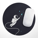 Cute Cartoon Astronaut in Space V2// WaterProof Rubber Foam Backed Anti-Slip Mouse Pad for Home Work Office or Gaming Computer Desk