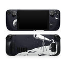 Cute Cartoon Astronaut in Space V3 // Full Body Skin Decal Wrap Kit for the Steam Deck handheld gaming computer