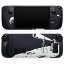 Cute Cartoon Astronaut in Space V3 // Full Body Skin Decal Wrap Kit for the Steam Deck handheld gaming computer