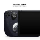 Cute Cartoon Astronaut in Space V3 // Full Body Skin Decal Wrap Kit for the Steam Deck handheld gaming computer