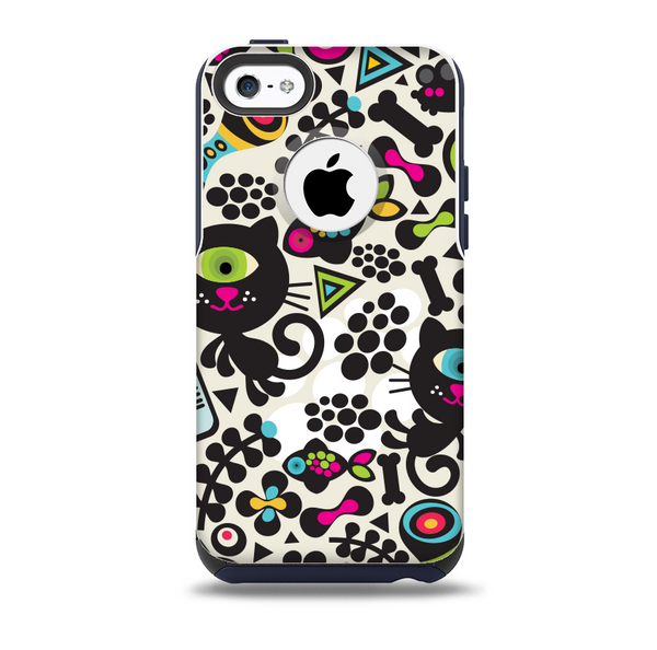 Cute, Colorful One-Eyed Cats Pattern Skin for the iPhone 5c OtterBox Commuter Case