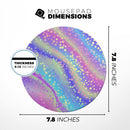 Cute Holo Confetti V1// WaterProof Rubber Foam Backed Anti-Slip Mouse Pad for Home Work Office or Gaming Computer Desk