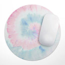 Cute Minimal Rainbow Tie Dye Swirl// WaterProof Rubber Foam Backed Anti-Slip Mouse Pad for Home Work Office or Gaming Computer Desk