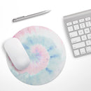 Cute Minimal Rainbow Tie Dye Swirl// WaterProof Rubber Foam Backed Anti-Slip Mouse Pad for Home Work Office or Gaming Computer Desk