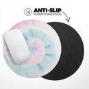 Cute Minimal Rainbow Tie Dye Swirl// WaterProof Rubber Foam Backed Anti-Slip Mouse Pad for Home Work Office or Gaming Computer Desk