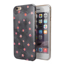 Cute Watercolor Flowers over Black iPhone 6/6s or 6/6s Plus 2-Piece Hybrid INK-Fuzed Case