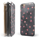 Cute Watercolor Flowers over Black iPhone 6/6s or 6/6s Plus 2-Piece Hybrid INK-Fuzed Case