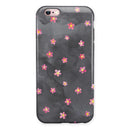 Cute Watercolor Flowers over Black iPhone 6/6s or 6/6s Plus 2-Piece Hybrid INK-Fuzed Case