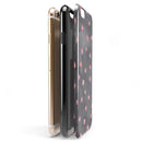 Cute Watercolor Flowers over Black iPhone 6/6s or 6/6s Plus 2-Piece Hybrid INK-Fuzed Case