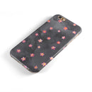 Cute Watercolor Flowers over Black iPhone 6/6s or 6/6s Plus 2-Piece Hybrid INK-Fuzed Case