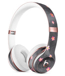 Cute Watercolor Flowers over Black Full-Body Skin Kit for the Beats by Dre Solo 3 Wireless Headphones