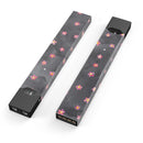 Cute Watercolor Flowers over Black - Premium Decal Protective Skin-Wrap Sticker compatible with the Juul Labs vaping device
