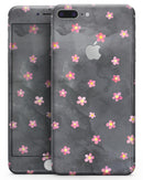 Cute Watercolor Flowers over Black - Skin-kit for the iPhone 8 or 8 Plus