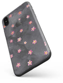 Cute Watercolor Flowers over Black - iPhone X Skin-Kit