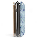 Cute Watercolor Flowers over Blue iPhone 6/6s or 6/6s Plus 2-Piece Hybrid INK-Fuzed Case