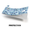 Cute Watercolor Flowers over Blue - Premium Protective Decal Skin-Kit for the Apple Credit Card