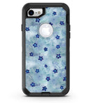 Cute Watercolor Flowers over Blue - iPhone 7 or 8 OtterBox Case & Skin Kits