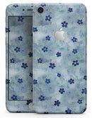 Cute Watercolor Flowers over Blue - Skin-kit for the iPhone 8 or 8 Plus