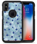 Cute Watercolor Flowers over Blue - iPhone X OtterBox Case & Skin Kits