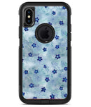 Cute Watercolor Flowers over Blue - iPhone X OtterBox Case & Skin Kits