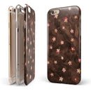 Cute Watercolor Flowers over Brown iPhone 6/6s or 6/6s Plus 2-Piece Hybrid INK-Fuzed Case